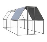 vidaXL Jaula Gallinero de Exterior de Acero Galvanizado 2x6x2 m Casa Gallinas