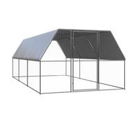 Vidaxl jaula gallinero de exterior de acero galvanizado 3x6x2 m