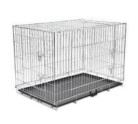 vidaXL Jaula Metálica Perro Plegable XXL Transportín Transporte Viaje Mascota