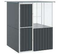 vidaXL Jaula para Aves Antracita 154 x 154 x 200 cm Acero galvanizado