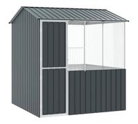 vidaXL Jaula para Aves Antracita 215 x 209 x 230 cm Acero Galvanizado | ¡Hecha para aguantar, incluso al aire libre!, Protege a tus aves del mal tiempo, Hechos para mantener a tus mascotas seguras