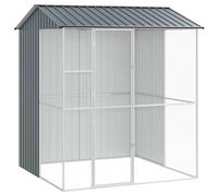 vidaXL Jaula para Aves Antracita 215 x 210 x 247 cm Acero Galvanizado | Hecho para soportar el desgaste de forma efectiva, Mantiene a tus mascotas seguras, Ideal para varios pájaros,