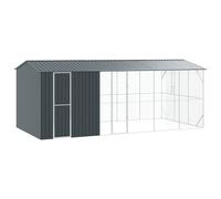 vidaXL Jaula para Aves Antracita 860 x 310 x 247 cm Acero galvanizado