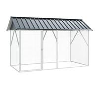 vidaXL Jaula para Aves Gris Antracita 227 x 112 x 141 cm