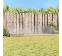 vidaXL Jaula para conejos plateada, 215 x 100 x 85 cm, acero galvanizado, diseño de jardín y terraza, características modernas, materiales resistentes, soluciones para exteriores