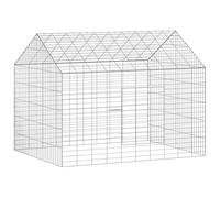 vidaXL Jaula para Conejos Plateada 400x78x78cm Acero Galvanizado Jardín Terraza Rectangular Diseño Moderno Uso Eficiente del Espacio Elegante Estética Exterior