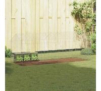 vidaXL Jaula para Conejos Plateada 400x78x78cm Acero Galvanizado Jardín Terraza Rectangular Diseño Moderno Uso Eficiente del Espacio Elegante Estética Exterior