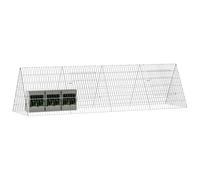 vidaXL Jaula para conejos plateada, 650 x 55 x 55 cm, de acero galvanizado, para jardín y terraza, resistente y elegante, adecuada para todas las edades, opciones prácticas para una bonita zona al