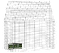 vidaXL Jaula para Conejos Plateado 200 x 100 x 210 cm