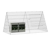 vidaXL Jaula para conejos plateada, 650 x 55 x 55 cm, de acero galvanizado, para jardín y terraza, resistente y elegante, adecuada para todas las edades, opciones prácticas para una bonita zona al