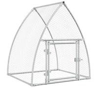vidaXL Jaula para gallinas Acero galvanizado Plateado 100x105x120 cm