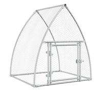 Vidaxl jaula para gallinas acero galvanizado plateado 100x105x120 cm