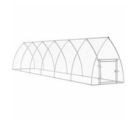 Vidaxl jaula para gallinas acero galvanizado plateado 600x105x120 cm