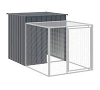 vidaXL Jaula para gallinas con Corral Antracita 110x201x110 cm Acero galvanizado