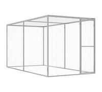 vidaXL Jaula para gatos, 3 x 1,5 x 1,5 m, acero galvanizado