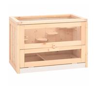 vidaXL Jaula para hámster Madera Maciza Abeto 60x35,5x42 cm