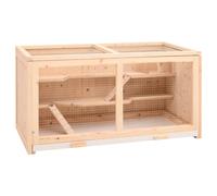 vidaXL Jaula para hámster madera maciza abeto 89,5x45x45 cm