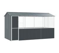 vidaXL Jaula para pájaros, antracita, 215 x 78 x 200 cm, acero galvanizado