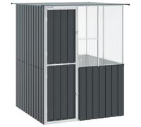 vidaXL Jaula para pájaros, antracita, 215 x 78 x 200 cm, acero galvanizado