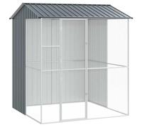 vidaXL Jaula de pájaros gris antracita para exteriores duradera de acero con recubrimiento en polvo Pestillo seguro espacioso para varios pájaros Superficie resistente a los rayos UV Alojamiento de