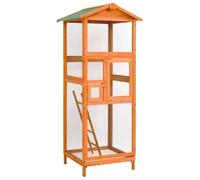 vidaXL Jaula para pájaros Madera Maciza de Abeto 68x62x166 cm