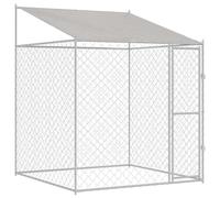 vidaXL Jaula para perro 200 x 200 x 258 cm acero y PE