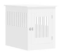 vidaXL Jaula para perros madera de ingeniería blanco 55x75x65 cm