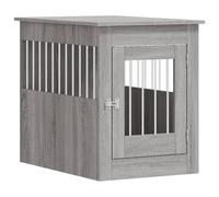 vidaXL Jaula para perros madera de ingeniería gris Sonoma 55x80x68 cm