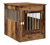 vidaXL Jaula para perros madera de ingeniería madera vieja 45x62x59 cm