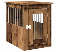 vidaXL Jaula para Perros Madera de ingeniería Madera Vieja 45x62x59 cm, caseta para Perros, Refugio para Perros, Jaula para Mascotas, Perrera