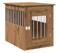 vidaXL Jaula para Perros Madera ingeniería Roble Artesanal 55x75x65 cm, caseta para Perros, Refugio para Perros, Jaula para Mascotas, Perrera