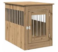 vidaXL Jaula para Perros Madera ingeniería Roble Artesanal 55x80x68 cm, caseta para Perros, Refugio para Perros, Jaula para Mascotas, Perrera