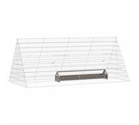 vidaXL Jaula para Pollos Plateado 215 x 100 x 85 cm Acero Galvanizado, Gallinero para jardín y terraza, Jaula de Acero Resistente, Refugio Exterior, Espacio Seguro para Aves