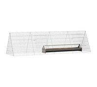 vidaXL Jaula para Pollos Plateado 215 x 55 x 55 cm Acero Galvanizado, Gallinero para jardín y terraza, Jaula de Acero Resistente, Refugio Exterior, Espacio Seguro para Aves