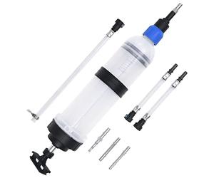 vidaXL Jeringa de Control de Líquidos Extractor Cambios Bomba Tubo Flexible Inyectar Extraer Aceite Cilindros Maestros Botellas Purga Multiusos 1,5 L