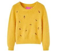 vidaXL Jersey de Punto Infantil Suéter de Niños Manga Larga Cuello Redondo Ocre 104