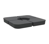 vidaXL Juego Bases de sombrilla 4 uds para Parasol Cruzado PP 100 kg, Base para sombrilla, Base para sombrilla voladiza, Soporte para sombrilla de jardín
