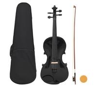 vidaXL Juego Completo de Violín con Arco y Mentonera 4/4 Conjunto Kit Set Instrumento Musicales de Aprendizaje Aficionados Jóvenes Negro