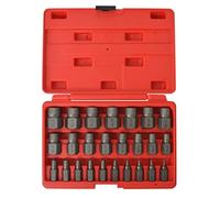 vidaXL Juego de 10 Piezas de Extractores de Tornillos de Acero Kit Tiradores