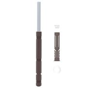 vidaXL Juego de 12 soportes invisibles ovalados de acero para estanterías de 14 x 210 mm de diámetro, para interiores y exteriores, diseño minimalista, superficie lisa completamente invisible