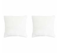 vidaXL Juego de 2 almohadas blancas de 40 x 40 cm de fibra de bambú para dormitorio, lavable, certificado Oeko-Tex, soporte transpirable, mezcla de poliéster