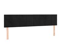 vidaXL Juego de 2 cabeceros de terciopelo color negro, altura ajustable 80 x 5 x 78/88 cm, cabecero de cama para dormitorio