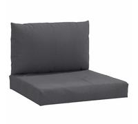 vidaXL Cojines para sofá de palets 2 uds Tela Gris Antracita Melange, cojín palets, cojín jardín, cojín sofá, cojín, cojín Exterior, cojín sofá palés