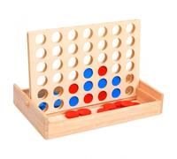 vidaXL Juego de 4 en Raya Madera Macizo 24x15x4 cm