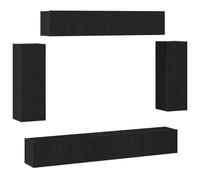 vidaXL Juego de 6 Piezas de Cabinet para TV - Madera Elaborada en Acabado de Madera Antigua