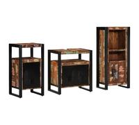 vidaXL Juego de almacenamiento industrial para armario de baño, montado en la pared, estilo loft urbano, diseño moderno, superficie texturizada para tu hogar