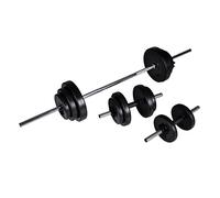 vidaXL Conjunto de Manucuernas 2 Pesas 30,5Kg Entrenamiento Discos Gimnasia