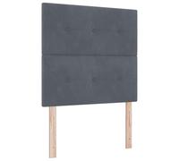vidaXL Juego de Cabecera Alta Elegante para Dormitorio Diseño Moderno Montado en la Pared en Gris Oscuro Ideal para Decoración de Adultos Muebles Estéticos de Cama Estilosa Decorativa Natural