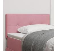 vidaXL Juego de Cabecera Baja Rosa Moderna | Accesorio de Cama de Tela Madera, Mueble Montado en la Pared que Ahorra Espacio, Decoración Elegante para el Dormitorio, Uso Unisex para Adultos y Chido pa