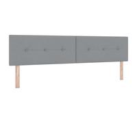 vidaXL Juego de Cama con Cabecero Bajo Desmontable Diseño de Tela Gris Claro Montada en la Pared Mobiliario Contemporáneo para Adultos Tamaño 200 cm Estructura Moderna Cama Queen Elegante